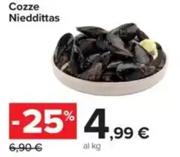 Carrefour Cozze Nieddittas offerta