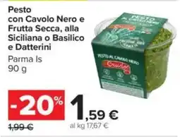 Carrefour Pesto con Cavolo Nero e Frutta Secca, alla Siciliana o Basilico e Datterini offerta
