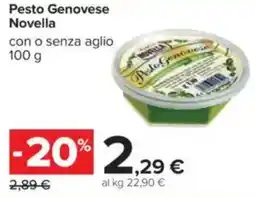 Carrefour Pesto Genovese Novella offerta