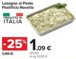 Carrefour Lasagne al Pesto Pastificio Novella offerta