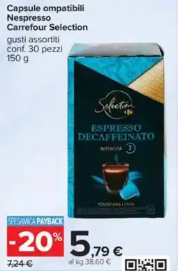 Carrefour Capsule ompatibili Nespresso Carrefour Selection offerta