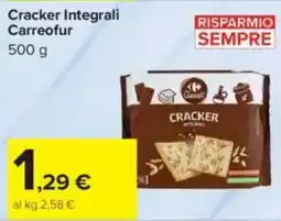 Carrefour Cracker Integrali Carreofur offerta