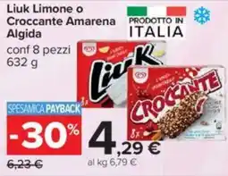Carrefour Liuk Limone o Croccante Amarena Algida offerta