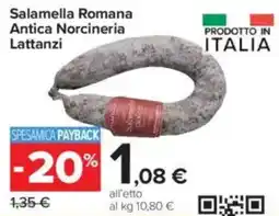 Carrefour Salamella Romana Antica Norcineria Lattanzi offerta