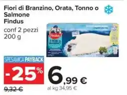 Carrefour Fiori di Branzino, Orata, Tonno o Salmone Findus offerta