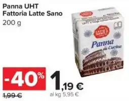 Carrefour Panna UHT Fattoria Latte Sano offerta
