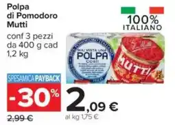 Carrefour Polpa di Pomodoro Mutti offerta
