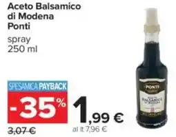 Carrefour Aceto Balsamico di Modena Ponti offerta