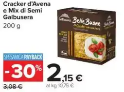 Carrefour Cracker d'Avena e Mix di Semi Galbusera offerta