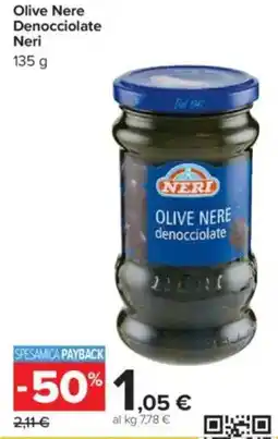 Carrefour Olive Nere Denocciolate Neri offerta