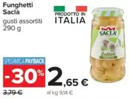 Carrefour Funghetti Sacla offerta