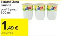 Carrefour Estathe Zero Limone offerta
