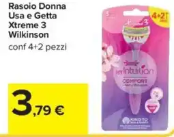 Carrefour Rasoio Donna Usa e Getta Xtreme 3 Wilkinson offerta