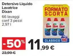 Carrefour Detersivo Liquido Lavatrice Dixan offerta