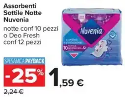 Carrefour Assorbenti Sottile Notte Nuvenia offerta