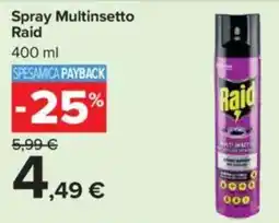 Carrefour Spray Multinsetto Raid offerta