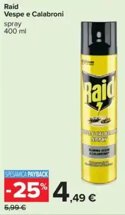 Carrefour Raid Vespe e Calabroni spray offerta