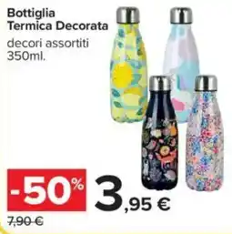 Carrefour Bottiglia Termica Decorata offerta