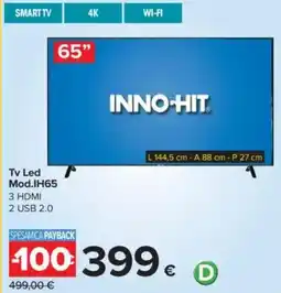 Carrefour INNO-HIT Tv Led Mod.IH65 offerta