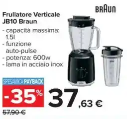 Carrefour Frullatore Verticale JB10 Braun offerta
