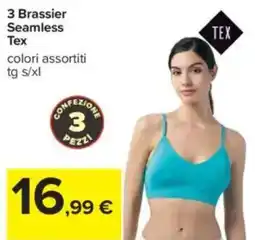 Carrefour 3 Brassier Seamless Tex offerta