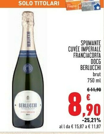 Conad Margherita Cuvèe imperiale brut franciacorta docg offerta
