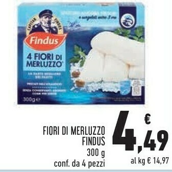 Conad Margherita 4 fiori di merluzzo 300 g(ml) offerta