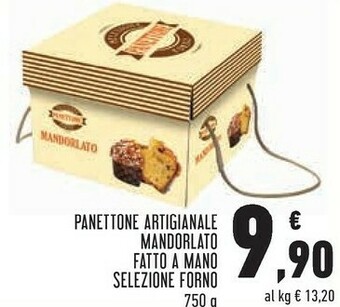 Conad Margherita Panettone artigianale mandorlato fatto a mano selezione forno offerta