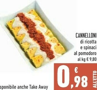 Cannelloni di ricotta e spinaci