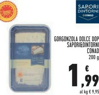 Conad Margherita Conad - gorgonzola dop sapori e dintorni 200 g(ml) offerta