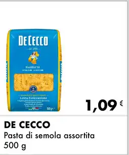 Iper Tosano De cecco pasta di semola assortita offerta