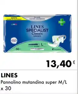 Iper Tosano Lines pannolino mutandina super m/l x 30 offerta