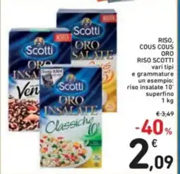 Spazio Conad Riso, cous cous oro riso scotti vari tipi e grammature un esempio: riso insalate 10' superfino offerta