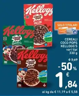 Spazio Conad Cereali coco pops kellogg's vari tipi offerta