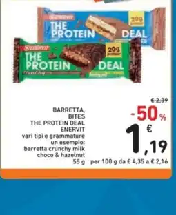Spazio Conad Barretta, bites the protein deal enervit offerta