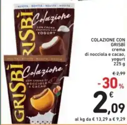 Spazio Conad Colazione con grisbi crema di nocciola e cacao, yogurt offerta