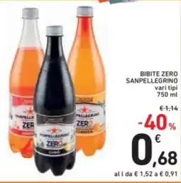 Spazio Conad Bibite zero sanpellegrino vari tipi offerta