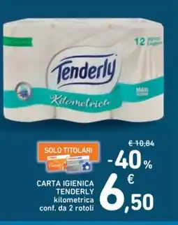 Spazio Conad Carta igienica tenderly kilometrica conf. da 2 rotoli offerta