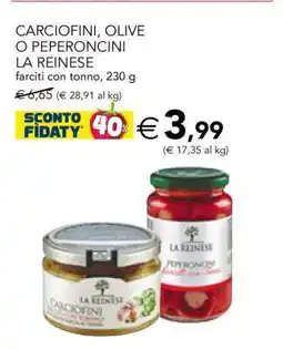 Esselunga CARCIOFINI, OLIVE O PEPERONCINI LA REINESE offerta