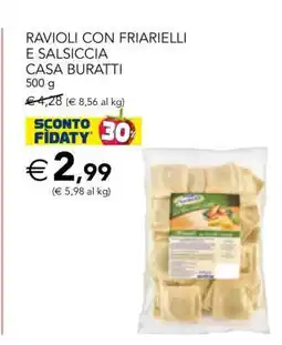Esselunga RAVIOLI CON FRIARIELLI E SALSICCIA CASA BURATTI offerta