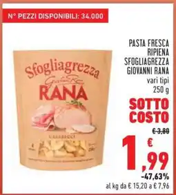Conad PASTA FRESCA RIPIENA SFOGLIAGREZZA GIOVANNI RANA offerta