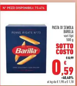 Conad PASTA DI SEMOLA BARILLA offerta