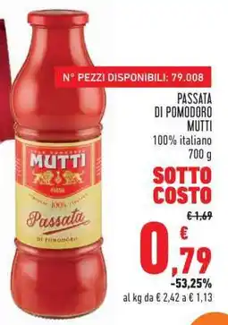 Conad PASSATA DI POMODORO MUTTI offerta