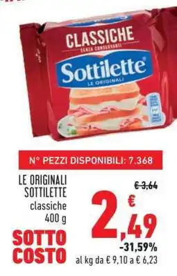 Conad LE ORIGINALI SOTTILETTE classiche offerta