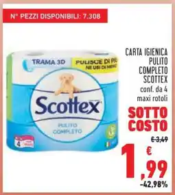 Conad Carta Igienica Pulito Completo Scottex offerta