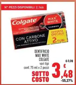 Conad Dentifricio Max White Colgate offerta