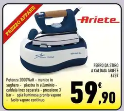 Conad Superstore FERRO DA STIRO A CALDAIA ARIETE 6257 offerta