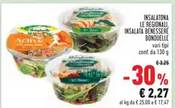Conad INSALATONA LE REGIONALI, INSALATA BENESSERE BONDUELLE offerta