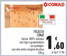 Conad Focaccia Conad offerta