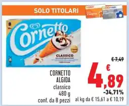 Conad Cornetto Algida Classico offerta